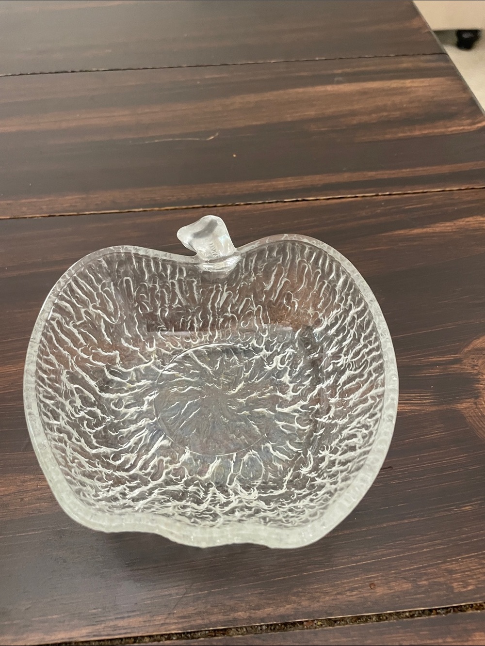 Clear Glass Apple-Shaped Serving Bowl - Home Dining